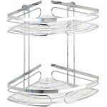 Etag�re de douche d'angle murale premium 2 paniers , fixation murale par vis et chevilles incluse, acier ...