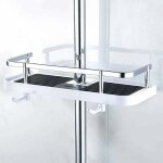 �tag�re de douche panier de rangement fixation murale r�glable m�tal r�sistant � la rouille 270 mm x ...