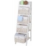 Hhg - jamais utilis] tagre chelle goiana, tagre sur pied avec 4 tiroirs en osier 101x30cm, style ...