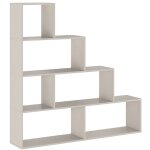 Etag�re escalier, meuble �tag�re avec 6 compartiments coloris beige - longueur 144, 9 x profondeur 27, ...