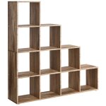 tagre escalier meuble de rangement 6 compartiments pour bibliothque salon chambre blanc
