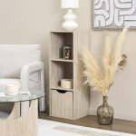 �tag�re - home deco factory - pietra - modulable - blanc et beige - h97, 8 x l34 x p31, 8 cm