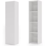 tagre loni 160x40 cm pour livres, bibliothque, salon, chambre  coucher, chambre d'enfant, blanc