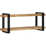 Étagère murale 110x33x45 cm bois de manguier massif brut Étagère murale 110x33x45 cm bois de manguier massif brut