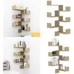 �tag�res murales d'angle 2 pcs ch�ne sonoma bois d?ing�nierie - etagere murale - �tag�re d'angle - rangement ...