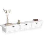 Idmarket - etagre murale console d'entre lise 3 tiroirs blanche