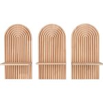 �tag�re, �tag�res murales elea, lot de 3 marron en wood, boite a design