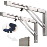 �tag�re murale pliante de 500 mm, support de pliant en acier inoxydable 304 pour �tabli, �querre pliante ...