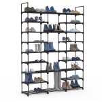 Etagère range chaussures 50 paires modulable maxi capacité noire Etagère range chaussures 50 paires modulable maxi capacité noire