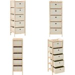 Étagère de rangement 5 paniers tissu bois de cèdre beige - Étagère de rangement - meuble de rangement ... Étagère de rangement 5 paniers tissu bois de cèdre beige - Étagère de rangement - meuble de rangement ...