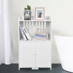 Treetalk - etagre de rangement salle de bain double porte hauteur 80 cm