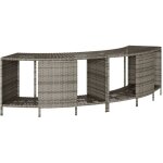 �tag�res de rangement pour spa 2 pcs gris r�sine tress�e vidaxl