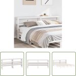 �tag�res de rangement - t�te de lit avec �tag�res blanc 200 cm bois massif de pin
