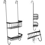 Kadax - etag�re de salle de bain etag�re suspendue de douche cintre en m�tal noir loft