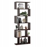 �tag�re sur pied bask max en weng� pour salon, bureau, chambre, mk