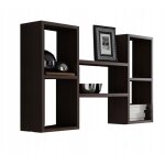 �tag�re suspendue biblioth�que murale polo wenge pour le salon