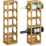 tagre  vin en bambou, lot de 2, 5 emplacements chacune, bambou, design moderne, hlp : env. 53 x 14 ...