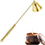 �teignoir � bougie en acier inoxydable avec long manche et bo�te cadeau dor�