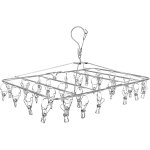 �tendoir � linge, 52 clips en acier inoxydable, �tendoir � linge pliable, cintre � sous - v�tements, ...