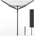 Vounot tendoir  linge extrieur rotatif 50m avec housse de protection - schoir parapluie grande surface ...