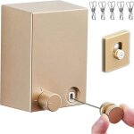 �tendoir � linge d'int�rieur r�tractable, en acier inoxydable avec bo�tier en abs, dor�