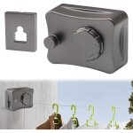 �tendoir � linge mural extensible de 5, 1 m, invisible, en acier inoxydable, r�tractable, capacit� de ...