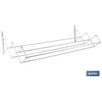 �tendoir mural extensible jusqu'� 1 m�tre en aluminium laqu�
