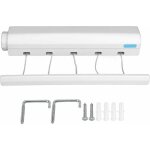 Etendoir mural extensible, sechoir linge mural avec 5 fils de 3, 75 mètres, etendoir a linge pour intérieur ... Etendoir mural extensible, sechoir linge mural avec 5 fils de 3, 75 mètres, etendoir a linge pour intérieur ...