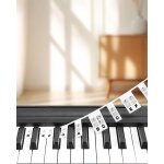 �tiquettes pour touches de piano en silicone ? amovibles et r�utilisables, sans colle ? pour d�butants ...
