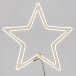 Etoile lumineuse double 60cm 480 led blanc chaud tube non extrieur lotti