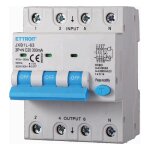 Ettroit jx262068 disjoncteur diffrentiel 3p + n 20a 300ma 380v - 6ka classe a