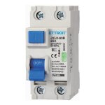 Ettroit jx322569 disjoncteur diff�rentiel pur 2p 25a 30ma courbe b 6ka ac / dc 220v