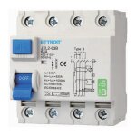 Ettroit jx346369 disjoncteur diffrentiel pur 4p 63a 30ma courbe b 6ka ac / dc 380v