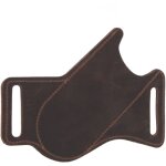 �tui pour couteau pliant homme en cuir de vachette marron, id�al pour la ceinture et le transport d'outils ...