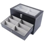 Tui pour lunettes de soleil bote  montres tui pour montres bote  bijoux et 12 rangements pour lunettes ...