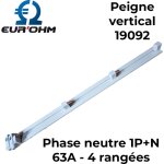Peigne vertical 4 rang�es 1p + n 63a pour id haut / haut (19092)