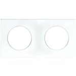 Plaque blanche 2 postes square (60297)