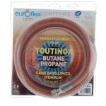 Euroflex - tuyau gaz butane / propane 2m dure de vie illimit bi200kx41