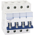 Eurohm - disjoncteur 4p 32a courbe c connexion vis / vis 6ka nf (20348)