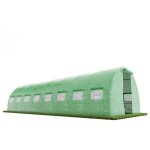 Eurospen - serre de jardin tunnel 24m² - bâche armée - avec fenêtres latérales et porte zipée Eurospen - serre de jardin tunnel 24m² - bâche armée - avec fenêtres latérales et porte zipée