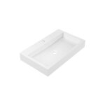 Evenes  - lavabo design julia lxhxp: 700x100x420 mm fonte minrale blanc