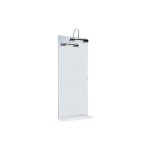 Evenes ® - miroir elyp avec éclairage + tablettes blanc mat 350x900mm Evenes ® - miroir elyp avec éclairage + tablettes blanc mat 350x900mm