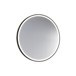 Evenes ® - miroir led aulielva avec interrupteurs tactiles, avec cadre noir, éclairage frontal, ø 500mm ... Evenes ® - miroir led aulielva avec interrupteurs tactiles, avec cadre noir, éclairage frontal, ø 500mm ...