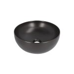 Evenes ® - vasque à poser elanda 400x400mm céramique sans trou robinet, noir mat Evenes ® - vasque à poser elanda 400x400mm céramique sans trou robinet, noir mat