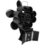 ventail de pole  chaleur alimente 5 lames thermomtre magntique brleur de chemine