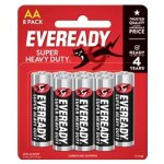 Eveready - shd pile lr6 (aa) carbone - zinc (saline) 1. 5 v 8 pc(s) w759603