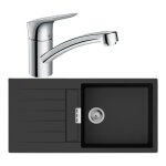 Hansgrohe - evier 1 bac 980 s52 synth�se noir + robinet de cuisine logis m31 120 chrom�