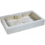 Ro'ma nature - evier  poser 1 bac dune - pierre naturelle atlas - 90x60x15 cm - beige