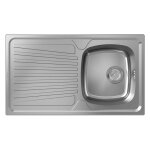 Evier 1 bac avec gouttoir hansgrohe s21 inox