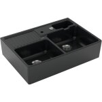 Villeroy&boch - evier 2 bacs timbre office villeroy et boch tradition pure black ceramicplus avec vidage ... Villeroy&boch - evier 2 bacs timbre office villeroy et boch tradition pure black ceramicplus avec vidage ...